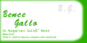 bence gallo business card
